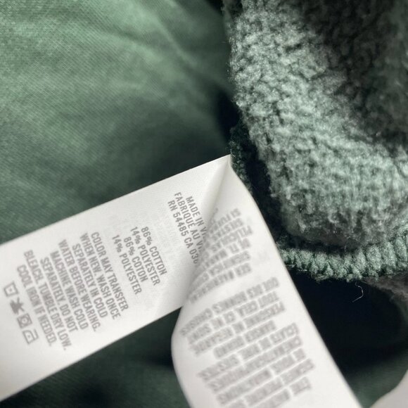 Aerie Womens Mystical Green Drop Shoulder Getaway Quarter Snap Sweatshirt Sz XL - Picture 4 of 8